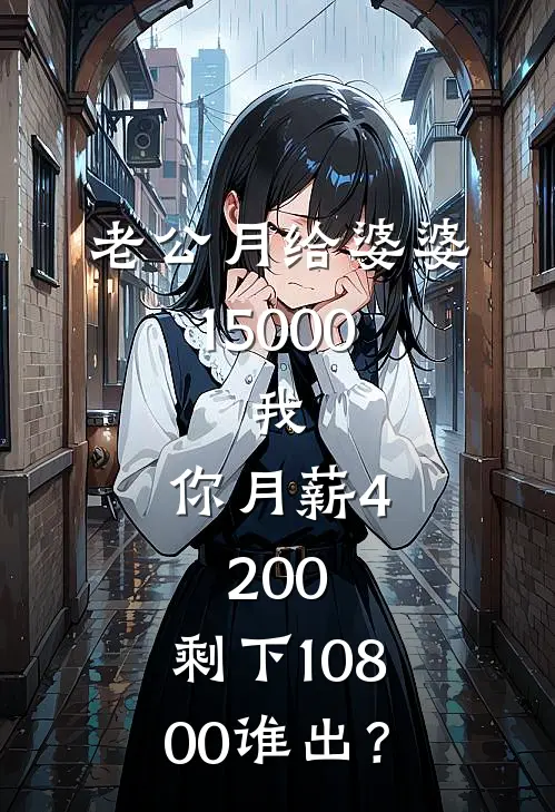老公月给婆婆15000，我：你月薪4200，剩下10800谁出？