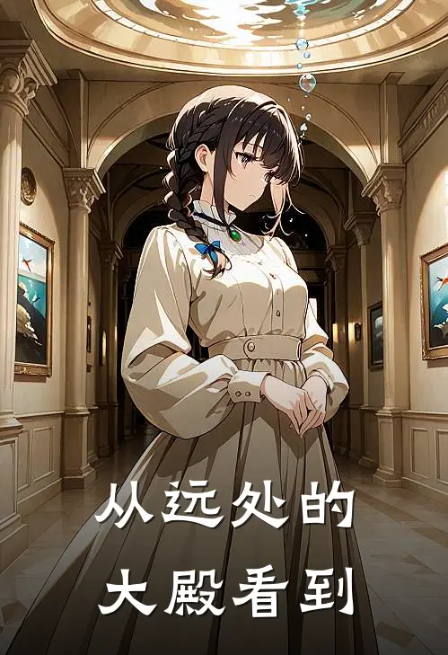 从远处的大殿看到