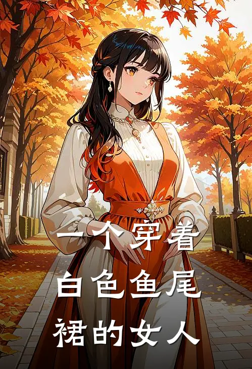 一个穿着白色鱼尾裙的女人