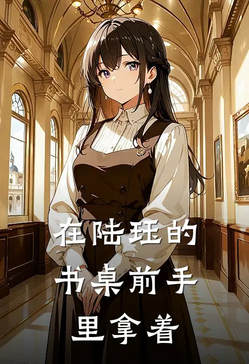 在陆珏的书桌前手里拿着